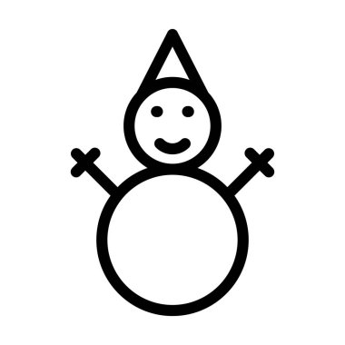 Kişisel ve ticari kullanım için Kardan Adam Vector Kalın Çizgi Simgesi