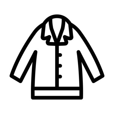 Kişisel ve ticari kullanım için Coat Vector Kalın Çizgi Simgesi