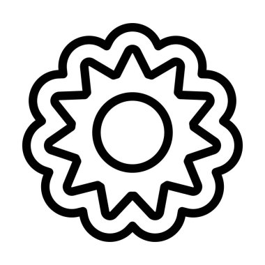 Kişisel ve ticari kullanım için Ay Pastası Vektörü Kalın Çizgi Simgesi