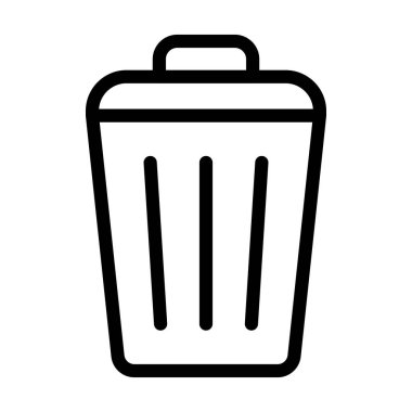 Kişisel ve ticari kullanım için Çöp Vektörü Kalın Çizgi Simgesi