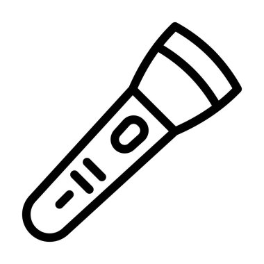 Kişisel ve ticari kullanım için Meşale Vektörü Kalın Çizgi Simgesi