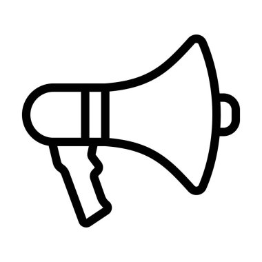 Kişisel ve Ticari Kullanım İçin Duyuru Vektörü Kalın Çizgi Simgesi