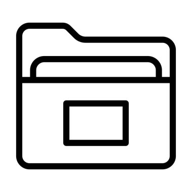 Kişisel ve Ticari Kullanım için Dizin Vektörü Kalın Çizgi Simgesi