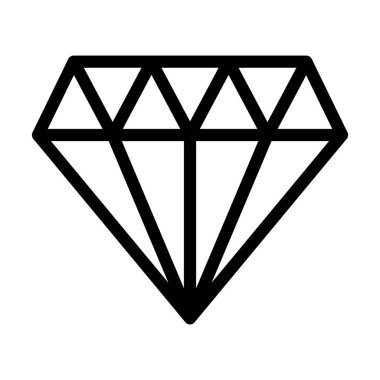 Kişisel ve ticari kullanım için Diamond Vector Kalın Çizgi Simgesi