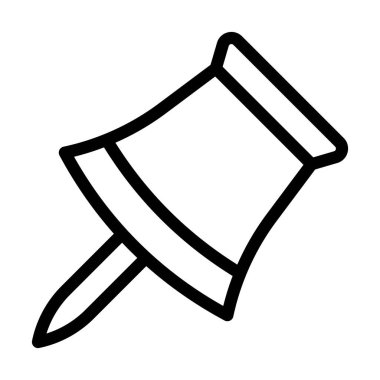 Kişisel ve ticari kullanım için Pin Vector Kalın Çizgi Simgesine bas