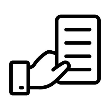 Kişisel ve ticari kullanım için Vektör Kalın Çizgi Simgesini Tut