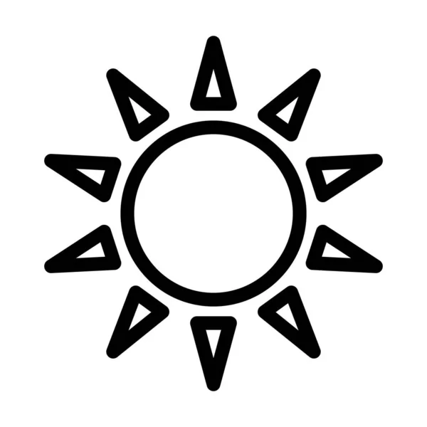 Sun Vector Thick Line Icono Para Uso Personal Comercial — Archivo Imágenes Vectoriales