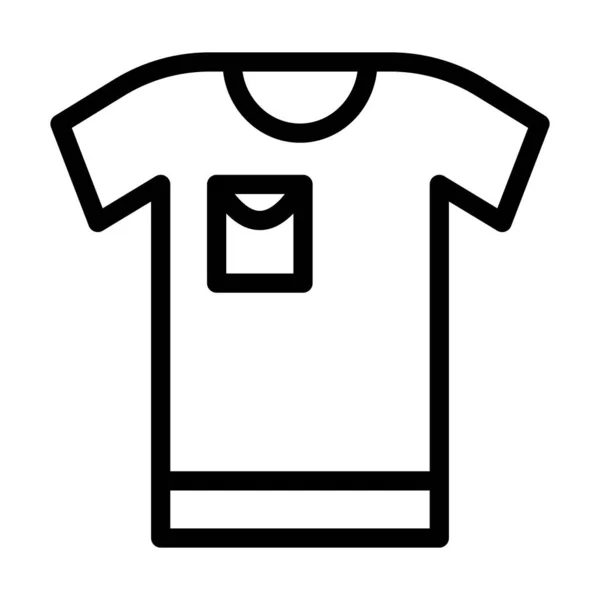 Camiseta Vector Thick Line Icono Para Uso Personal Comercial — Vector de stock