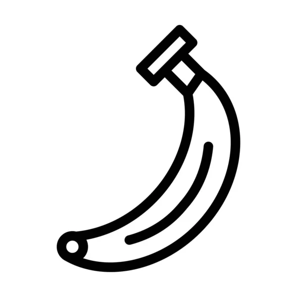 Banana Vector Thick Line Icon Für Den Persönlichen Und Kommerziellen — Stockvektor