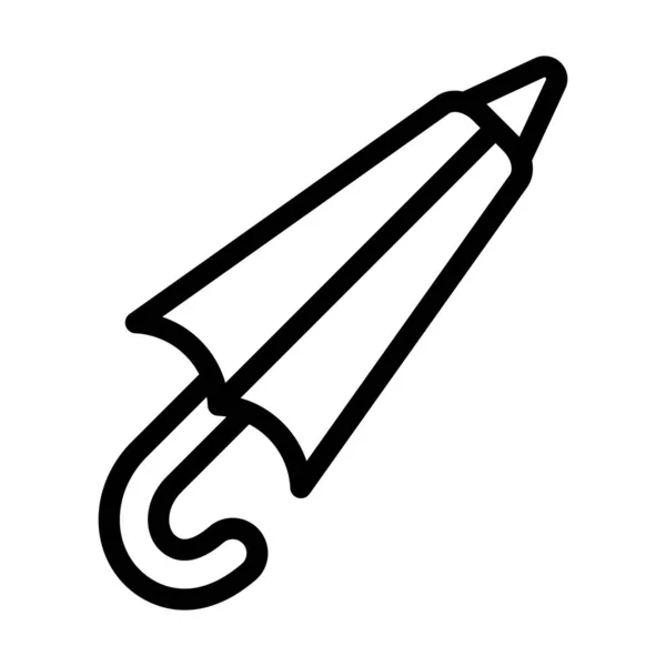 Κλειστό Umbrella Vector Παχύ Εικονίδιο Γραμμής Για Προσωπική Και Εμπορική — Διανυσματικό Αρχείο