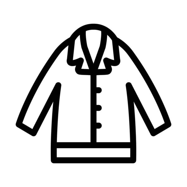 Значок Толстой Линии Пальто Личного Коммерческого Использования — стоковый вектор