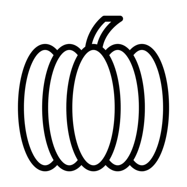 Pumpkin Vector Thick Line Icon Für Den Persönlichen Und Kommerziellen — Stockvektor