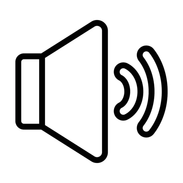 Lautsprecher Vector Thick Line Icon Für Den Persönlichen Und Kommerziellen — Stockvektor