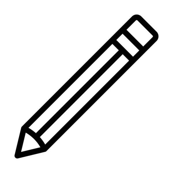 Icône Ligne Épaisse Vecteur Crayon Pour Usage Personnel Commercial — Image vectorielle