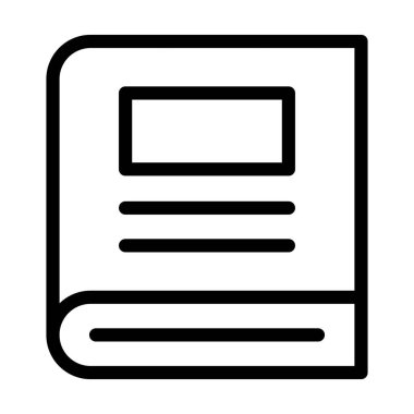 Kişisel ve ticari kullanım için Kitap Vektörü Kalın Çizgi Simgesi