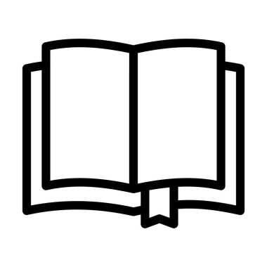 Kişisel ve ticari kullanım için Kitap Vektörü Kalın Çizgi Simgesi Aç