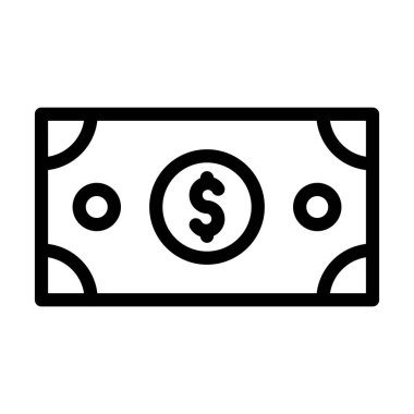 Kişisel ve ticari kullanım için Dolar Vektörü Kalın Çizgi Simgesi