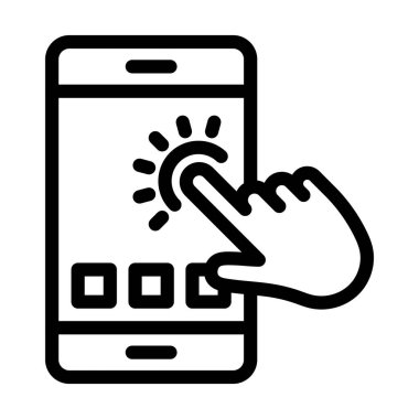 Kişisel ve ticari kullanım için Tap Vektör Kalın Çizgi Simgesi