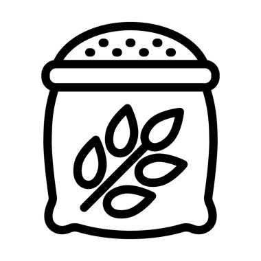 Kişisel ve ticari kullanım için Buğday Torbası Kalın Çizgi Simgesi Simgesi