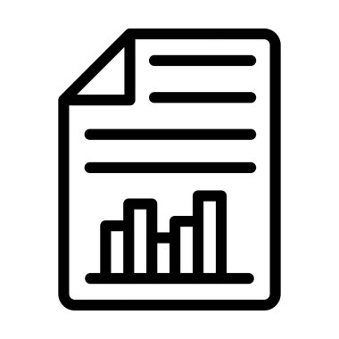 Kişisel ve ticari kullanım için Vektör Kalın Çizgi Simgesi Raporu