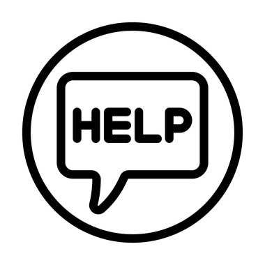 Kişisel ve ticari kullanım için Kalın çizgi simgesine yardım et