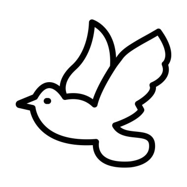 Kişisel ve ticari kullanım için Güvercin Vektörü Kalın Çizgi Simgesi