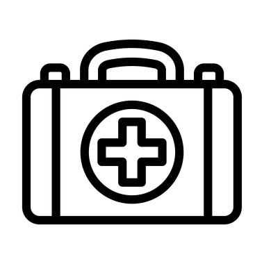 Kişisel ve ticari kullanım için İlk Yardım Kiti Kalın Çizgi Simgesi