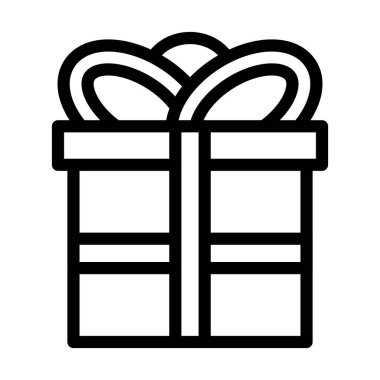 Kişisel ve ticari kullanım için hediye vektörü kalınlığı simgesi