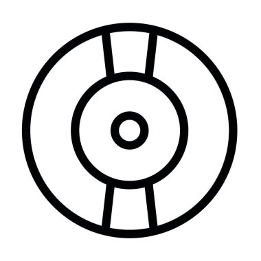 Kişisel ve Ticari Kullanım için Sıkıştırılmış Disk Vektörü Kalın Çizgi Simgesi