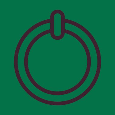 Kişisel ve ticari kullanım için Güç Vektörü Kalın Çizgi Simgesi