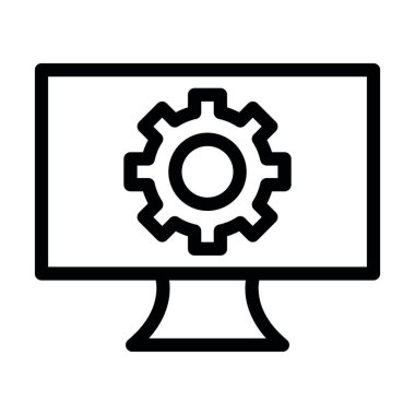 Kişisel ve ticari kullanım için Web Vektör Kalın Çizgi Simgesi Ayarlama