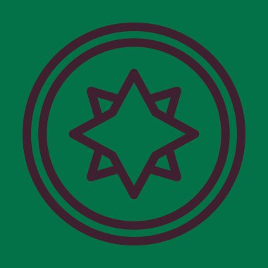 Kişisel ve ticari kullanım için Pusula Vektör Kalın Çizgi Simgesi