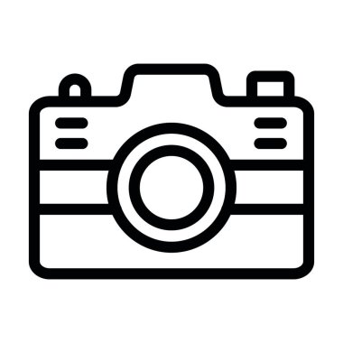 Kişisel ve ticari kullanım için Kamera Vektörü Kalın Çizgi Simgesi