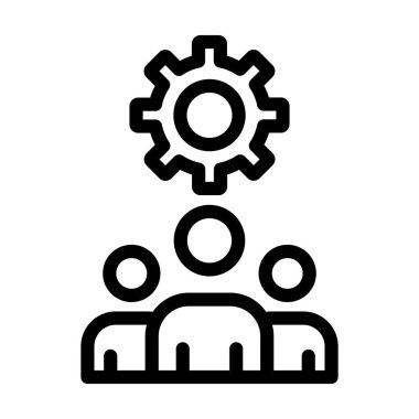 Kişisel ve ticari kullanım için Yönetim Vektörü Kalın Çizgi Simgesi