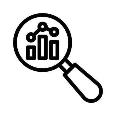 Kişisel ve Ticari Kullanım İçin Analiz Vektörü Kalın Çizgi Simgesi