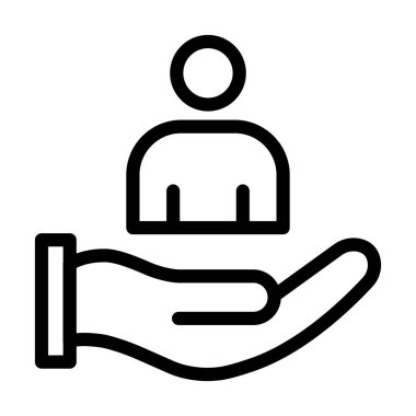 Müşteri Vektörü Kalın Çizgi Kişisel ve Ticari Kullanım Simgesi