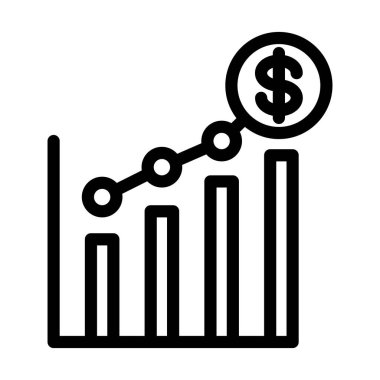 Kişisel ve Ticari Kullanım İçin Büyüme Vektörü Kalın Çizgi Simgesi
