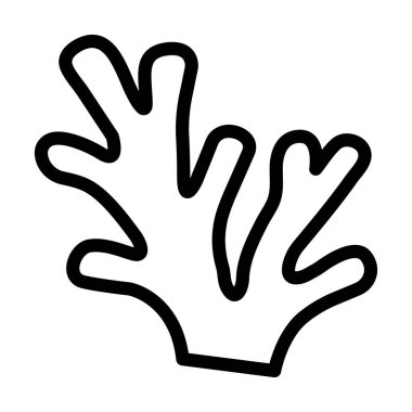 Coral Reef Vector Kalın Çizgi Simgesi Kişisel ve Ticari Kullanım İçin