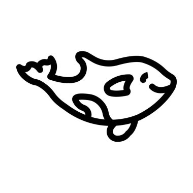 Orca Vektör Kalın Çizgi Kişisel ve Ticari Kullanım Simgesi