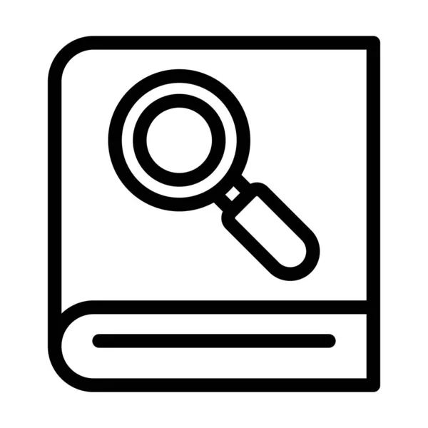Search Book Vector Tlustá Čára Ikona Pro Osobní Komerční Použití — Stockový vektor