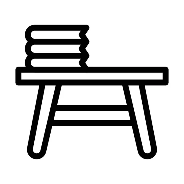 Asztali Vektor Vastag Vonal Ikon Személyes Kereskedelmi Használatra — Stock Vector