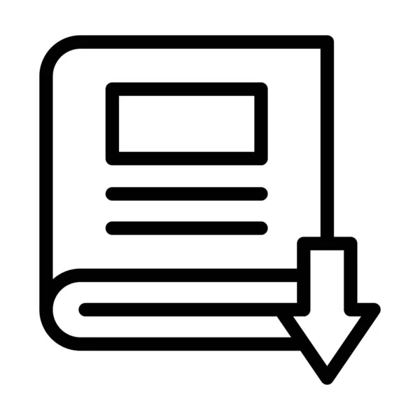 Descargar Libro Vector Thick Line Icono Para Uso Personal Comercial — Vector de stock