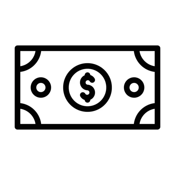 Dollar Vector Thick Line Icono Para Uso Personal Comercial — Archivo Imágenes Vectoriales