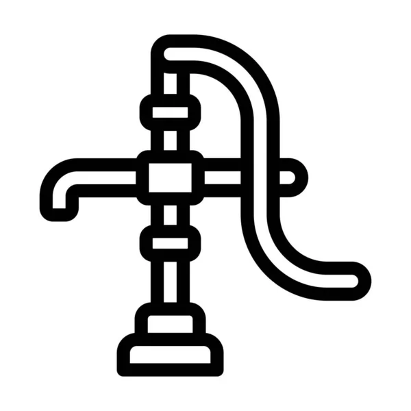 Icono Línea Gruesa Del Vector Bomba Agua Para Uso Personal — Archivo Imágenes Vectoriales
