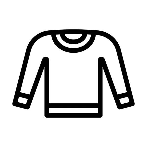 Sweatshirt Vector Thick Line Icon Personal Commercial Use — 스톡 벡터