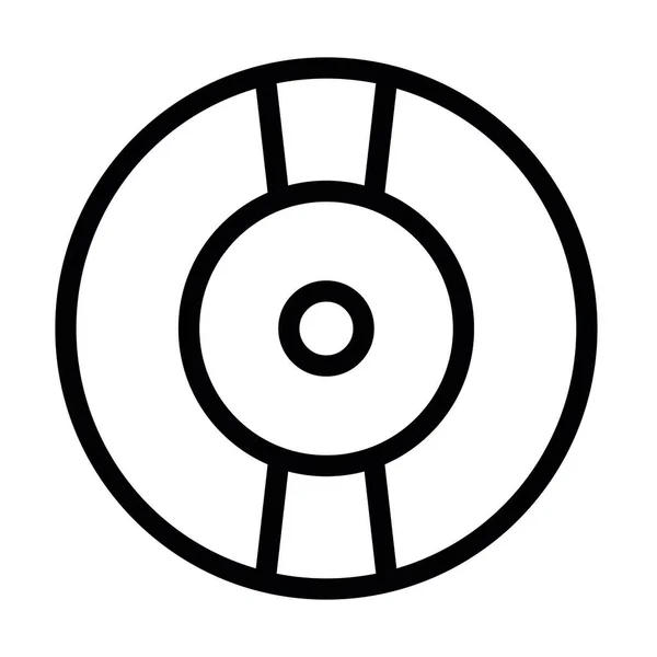 Ikona Compact Disc Vector Thick Line Użytku Osobistego Komercyjnego — Wektor stockowy