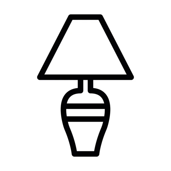 Lamp Vector Dikke Lijn Pictogram Voor Persoonlijk Commercieel Gebruik — Stockvector