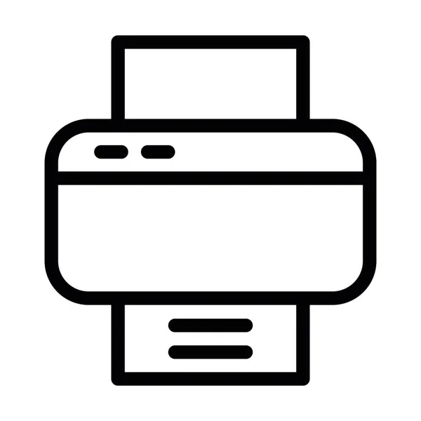 Icône Ligne Épaisse Vecteur Imprimante Pour Usage Personnel Commercial — Image vectorielle