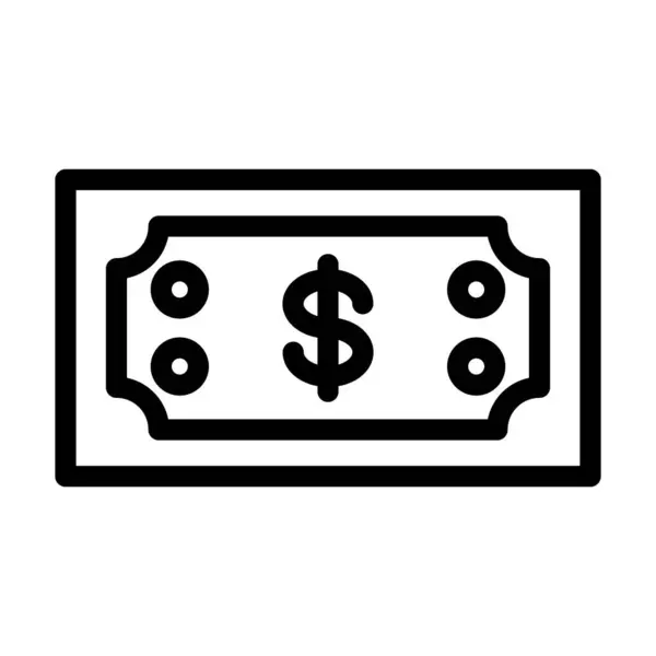 Icono Línea Gruesa Vectores Billetes Para Uso Personal Comercial — Vector de stock