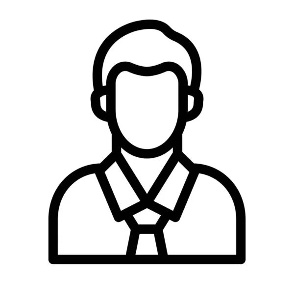 Manager Vector Thick Line Icon Für Den Persönlichen Und Kommerziellen — Stockvektor
